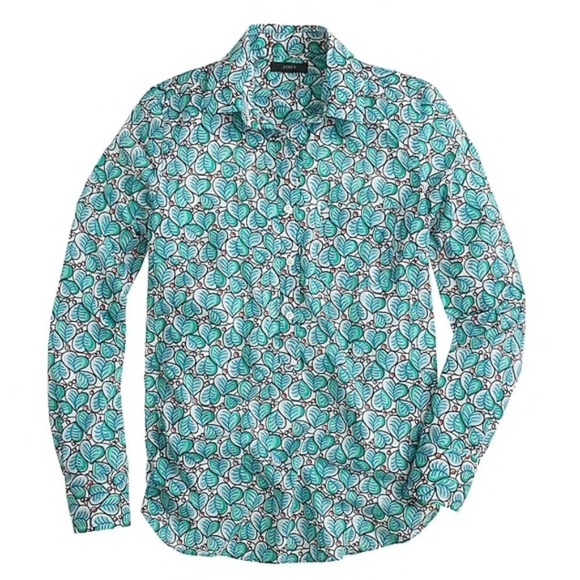 J. Crew Tops - {J. Crew} Popover in Leaf Print, $88